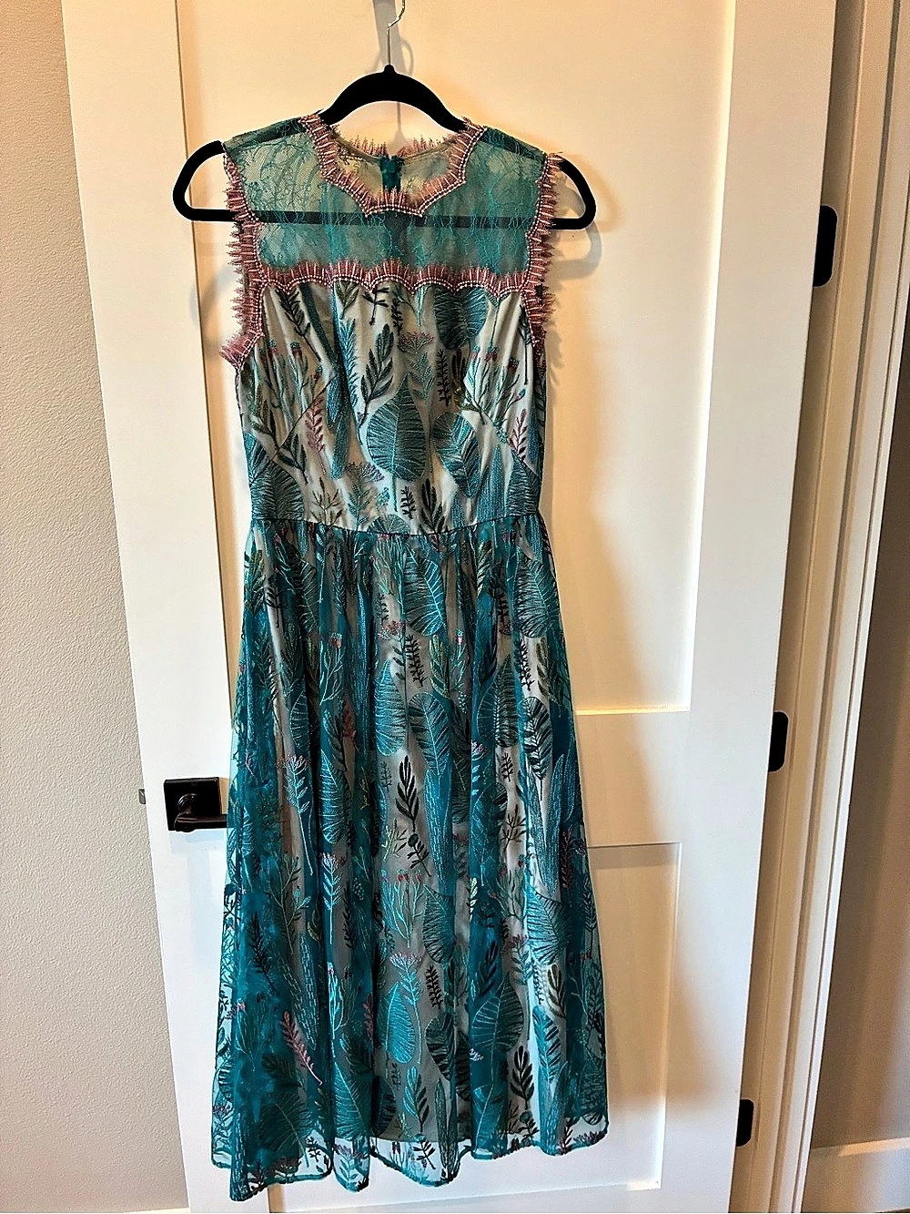 Isabel Garcia Azima Dress Floral Maxi Dress in Blue & Pink Size Medium